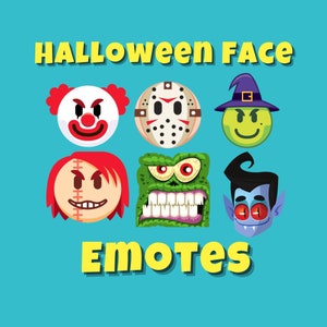 Emotikony postaci Halloween | Twitch | Discord | Streaming | YouTube | Pakiet uroczych emotikonów | PNG | Emotikony dla streamerów i graczy