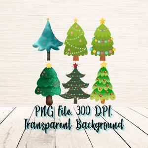 Christmas Tree Png File Bundle Instant Digital Download | Nature Celebration Clipart Graphic | Holiday Sublimation | Evergreen Decor PNG