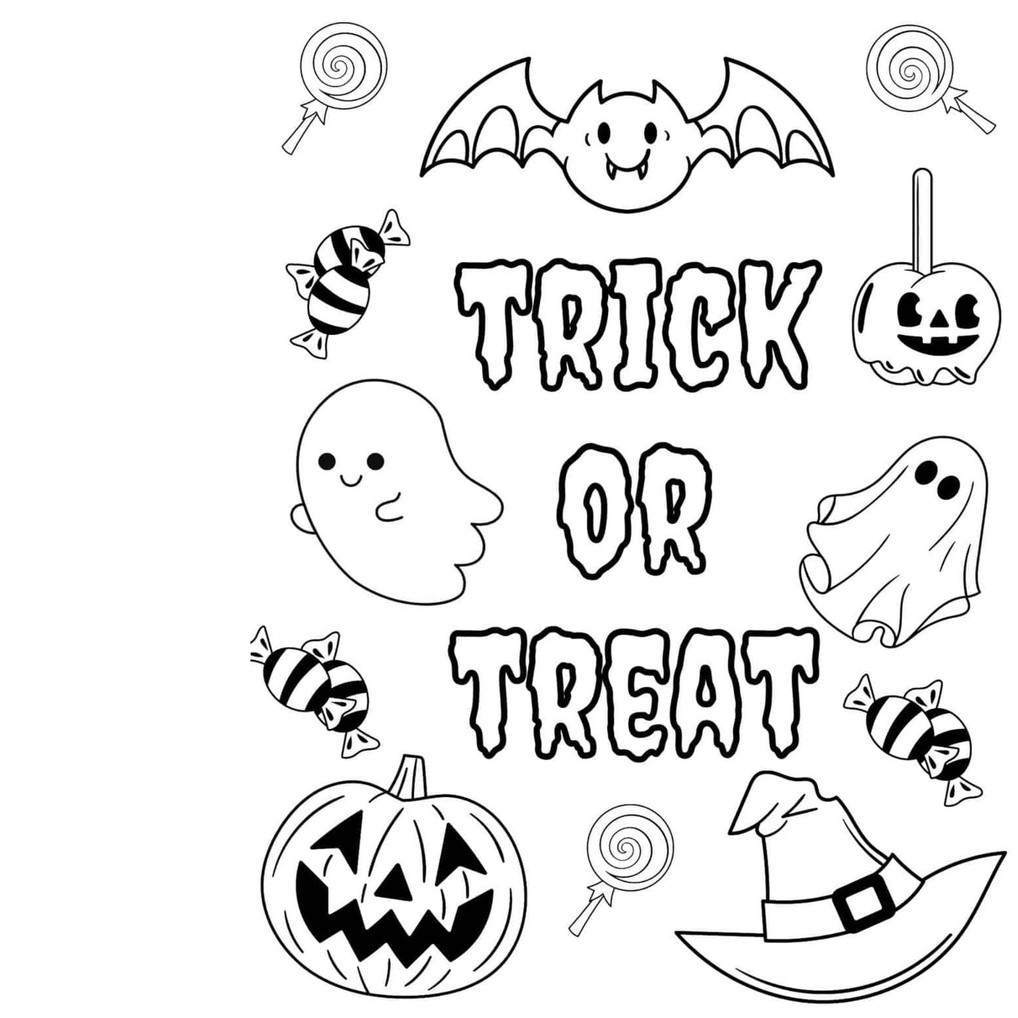 Halloween Coloring Pages 10 Trick or Treat Coloring Pages Kids ...