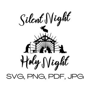 Nativity Scene SVG outline decal instant digital download | Nativity silhouette | Christmas laser cut file | Svg file for cricut download.