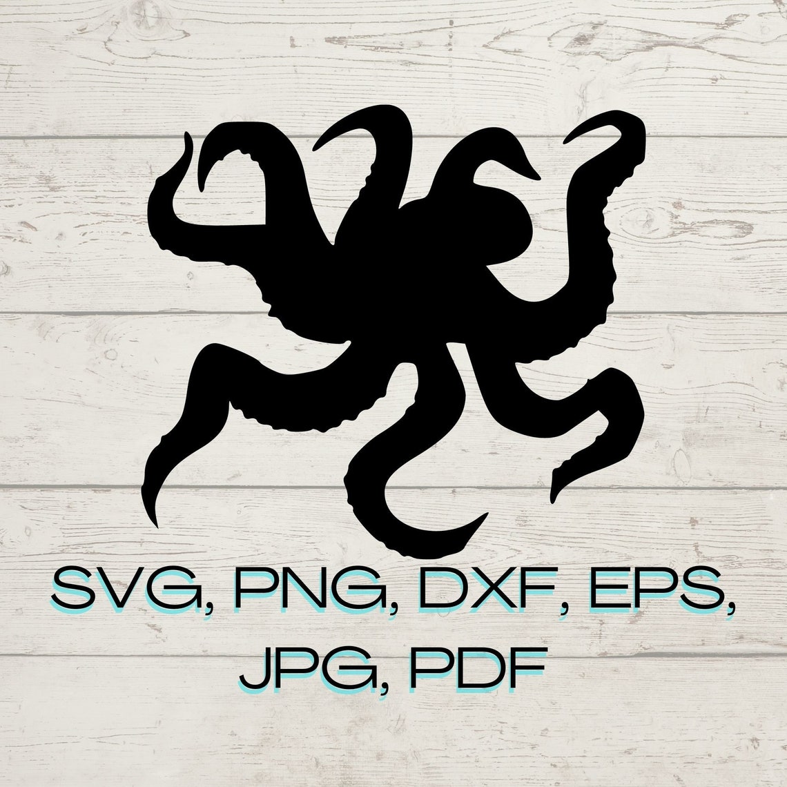 Octopus Svg Dxf Eps Jpg Png Pdf Instant Digital Download | Sea Life ...