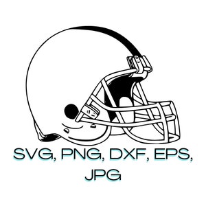 Football Helmet SVG Dxf Eps Jpg Png Sofortiger digitaler Download | Clipart Vektor Silhouette | Lasergravur | Cricut | Sport Equipment svg