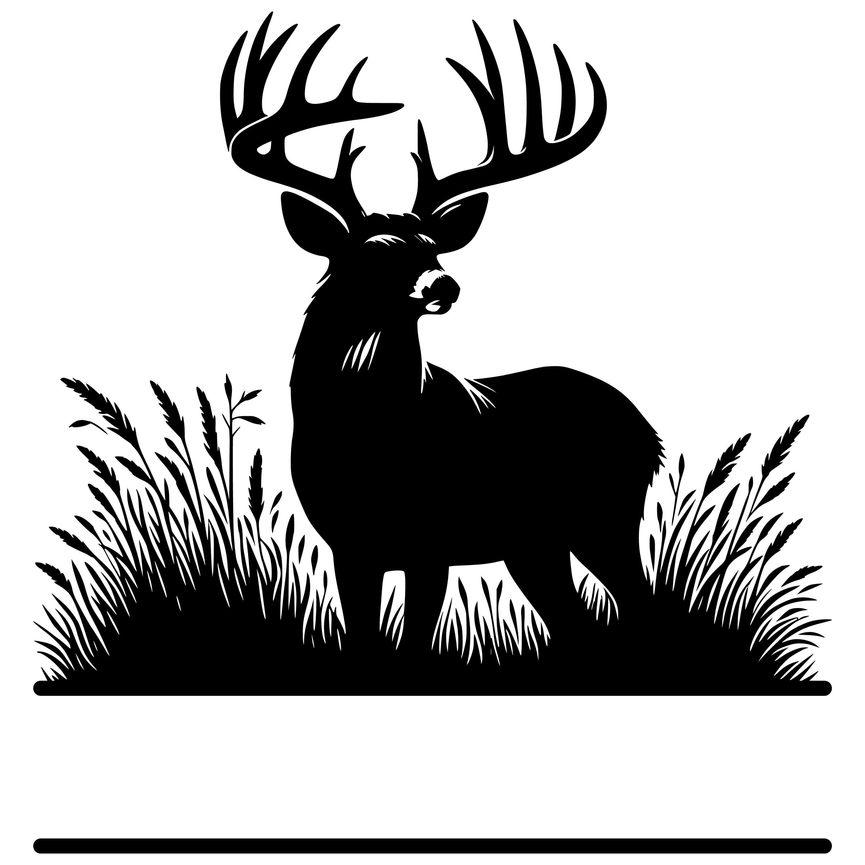 Split Monogram Deer Buck Svg Dxf Png Instant Digital Download, Name ...
