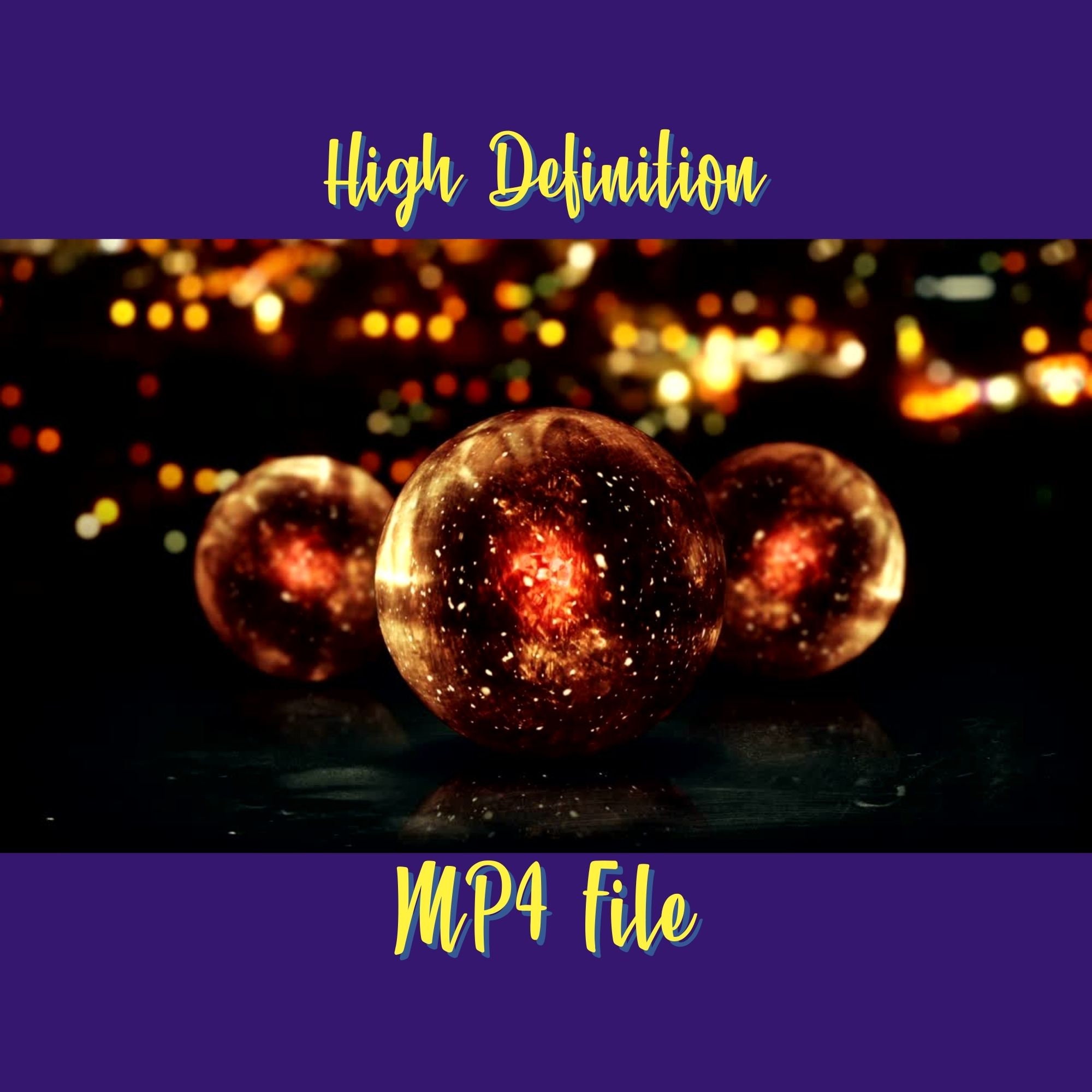 Animated Background | Bokeh Style Orbs | Continuous Looping MP4 Media ...