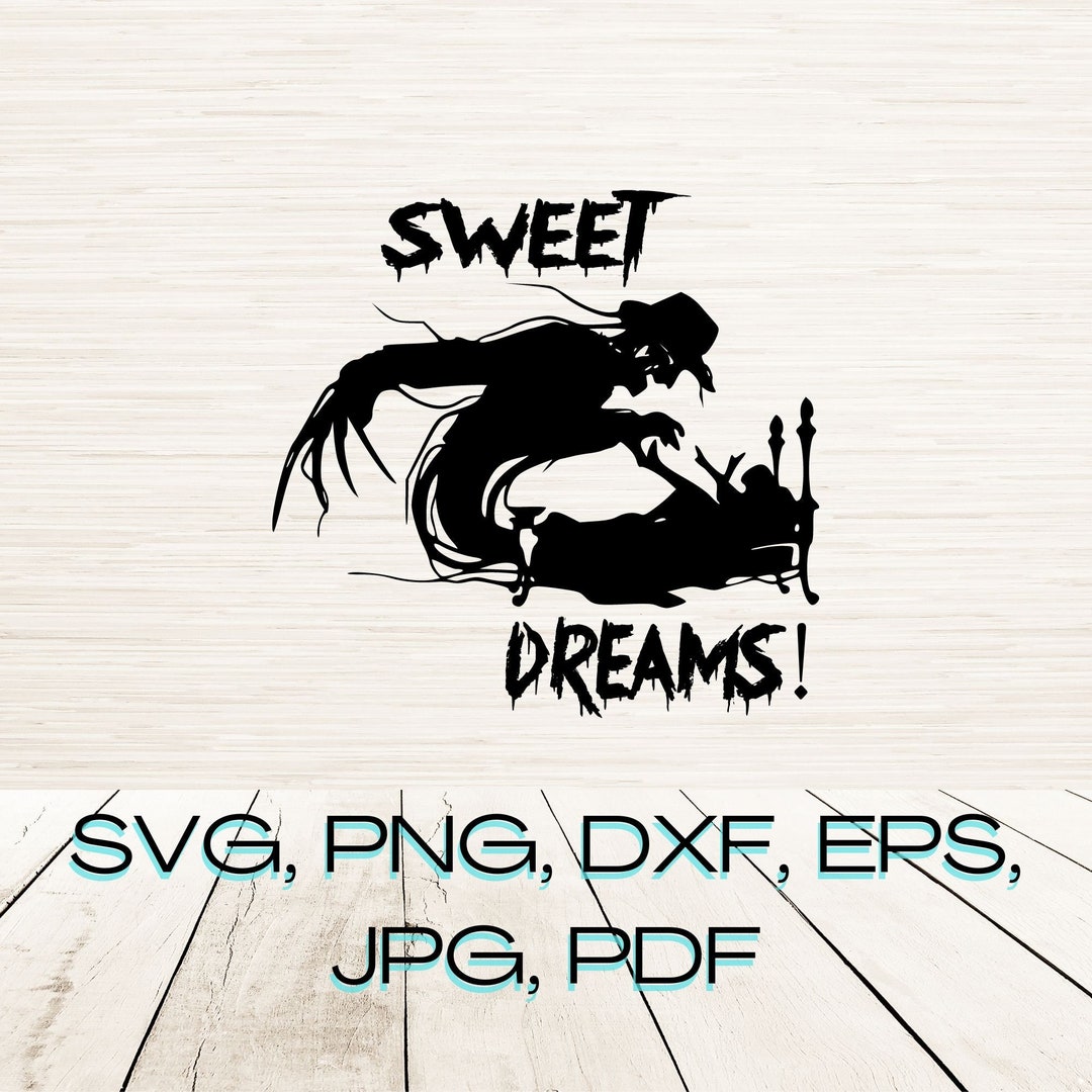 Freddy Krueger Svg, Halloween Decor, Png, Jpg, Dxf, Eps, Pdf, Vector