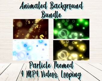 Animated Background Bundle | Particles and Shapes | Continuous Looping MP4 Media | Digital Overlays for Streamers | Twitch Loops | YouTube