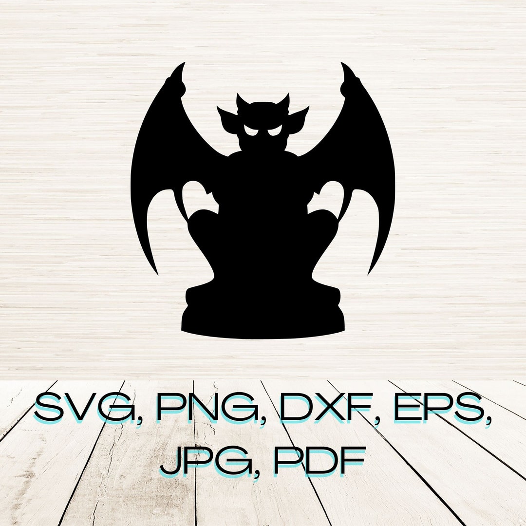 Gargoyle Halloween Art Svg Instant Digital Download | Png Dxf