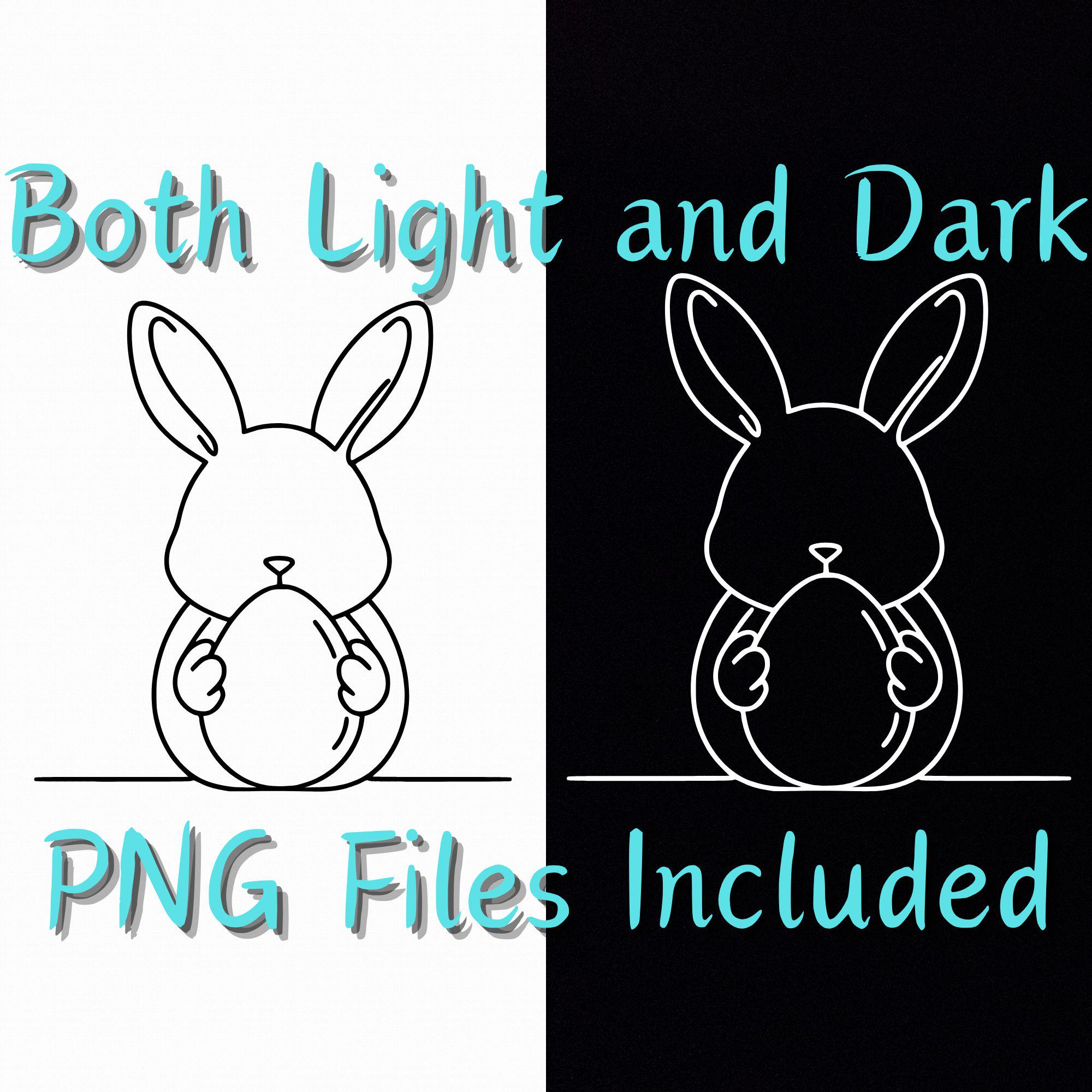 Minimalist Bunny Rabbit Line Art Svg Png Instant Digital Download ...