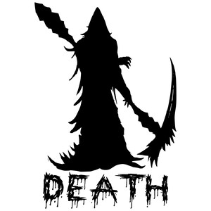 Grim Reaper Death Art Svg, Halloween Decor, Png, Jpg, Dxf, Eps, Pdf ...