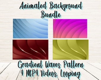 Animated Background Bundle | Gradient Colors Screen | Continuous Looping MP4 Media | Digital Overlays for Streamers | Twitch Loops | YouTube