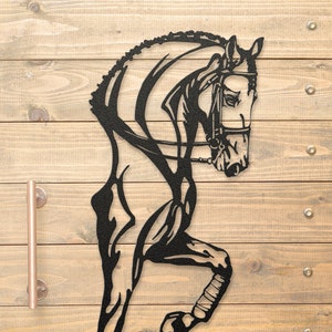 Dressage Horse Metal Wall Art, Dressage Gift, Dressage Horse Art, Equestrian Decor