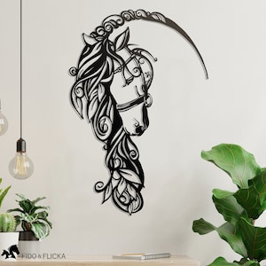 Flowing Horse Metal Wall Art, for Horse Lovers, Equestrian Décor, Equestrian Gift, Equestrian Art