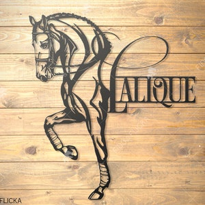 Personalized Dressage Horse Metal Wall Art, Dressage Gift, Dressage Art, Dressage Horse Sign