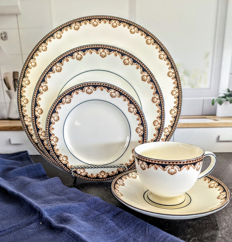Wedgewood medici Five Piece Bone China Place Setting Etsy