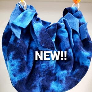 10 Colony Texas Huge Sugar Glider Nesting Pouch in Blue Tie Dye! or your Favorite Solid or Tie Dye Print Safe for Sugar Gliders Rats Ferrets