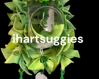 Open Concept Sugar Glider Toy Hideaway or Nesting Sleeper | comes with mini Foraging Cups and 2 pulley system and reset fleece strips