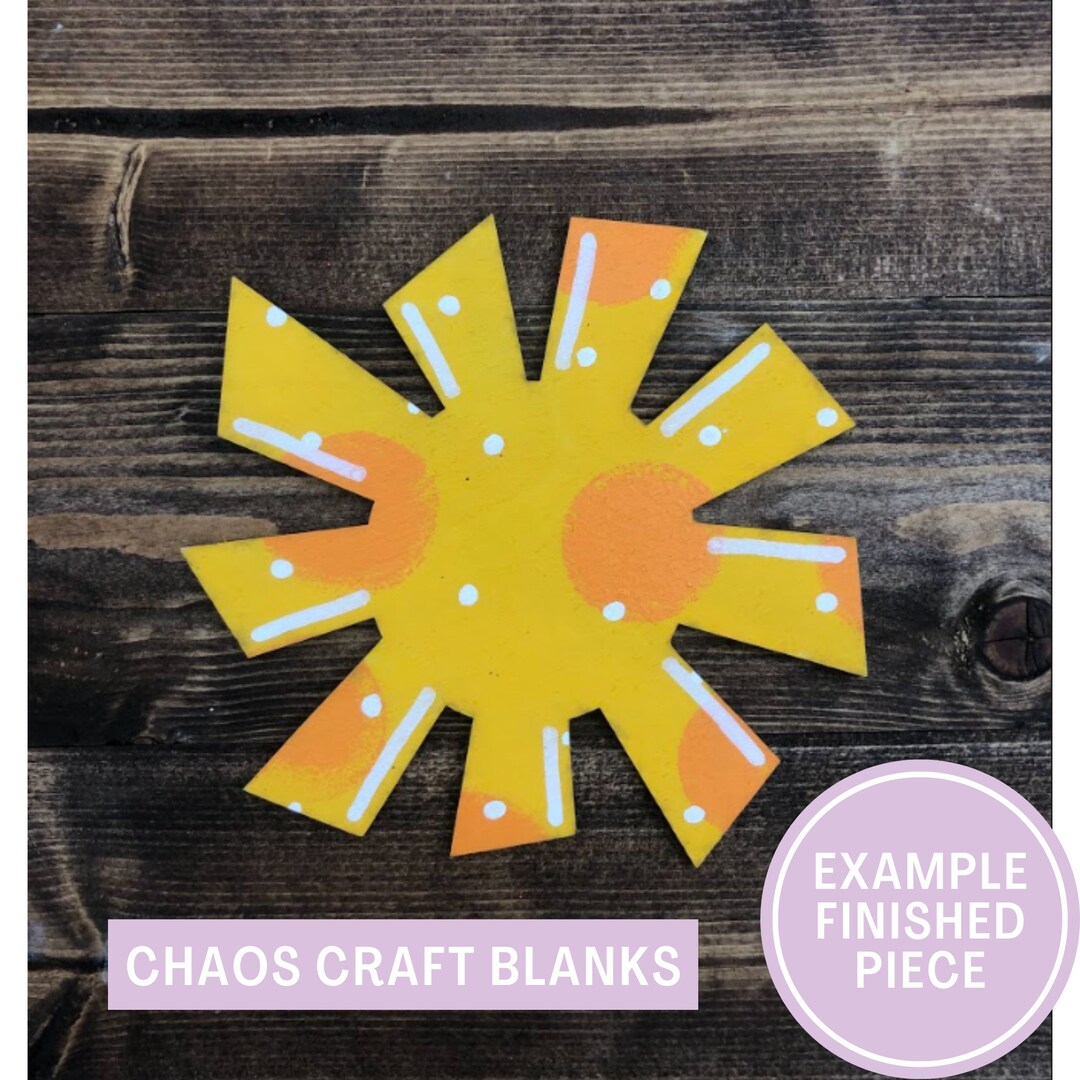 Wood Sun Cutout Unfinished Wood Sun Blank Sun Laser Cut Out Etsy