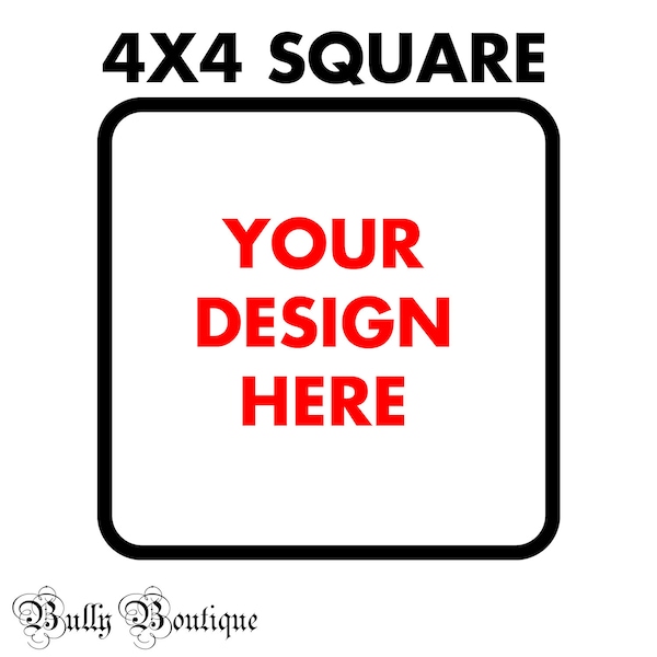 Custom 4x4 Square Digital Embroidery Patch File