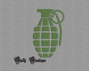 Grenade Embroidery Digital File