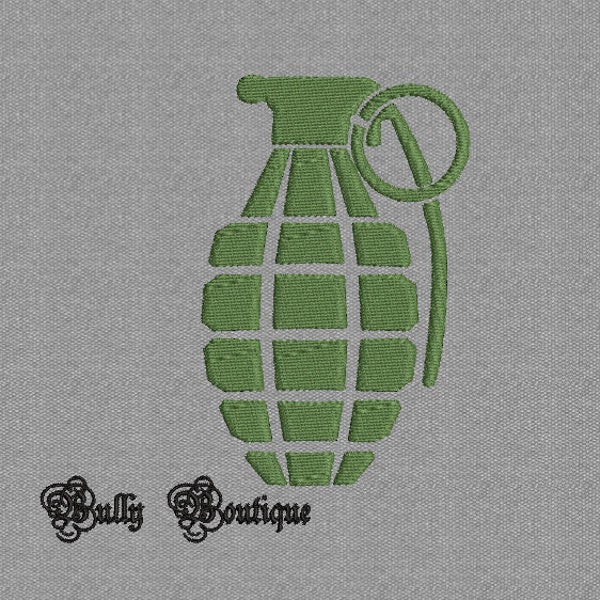 Grenade Embroidery Digital File