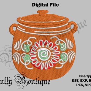 Olla De Barro Embroidery File Digital Download