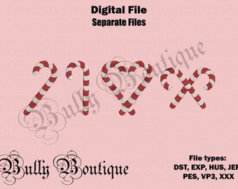 Candy Cane Embroidery Files