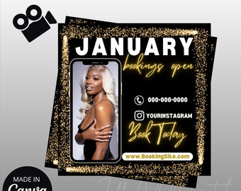 DIY Flyer, Boutique DIY, New Year Sale Flyer, New Year Motion Flyer,Motion Flyer, Hair Flyer, Canva Flyer DIY, Booking Flyer