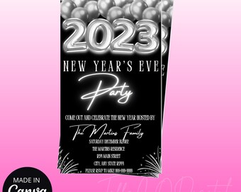 DIY Invitation, Boutique DIY, New Year  Sale Flyer, New Year  Flyer, Sale, Hair Flyer, Canva Flyer DIY, New Year  Boutique Flyer