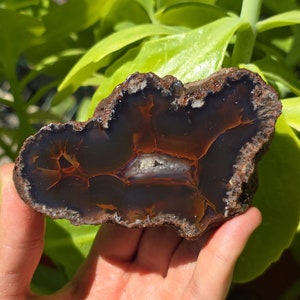 Red Banded and Crystal Agate, Metaphysical Crystals, Polished Agate Gemstones, Turkish Agate, Rough Mineral Specimen.