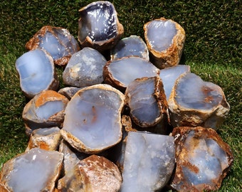 Premium Wholesale Raw Chalcedony, Medium Pieces Blue Chalcedony Rough, Turkish Chalcedony, Dark Chalcedony, Natural Stone.