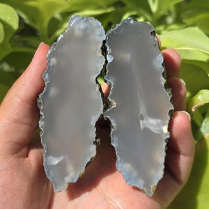 Turkish Agate Pair, Metaphysical Crystals, Polished Agate Gemstones, Raw and Rough Mineral Specimen.