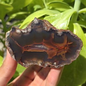 Red Banded and Crystal Agate, Metaphysical Crystals, Polished Agate Gemstones, Turkish Agate, Rough Mineral Specimen.