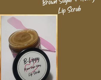 Exfoliante labial de azúcar morena y miel