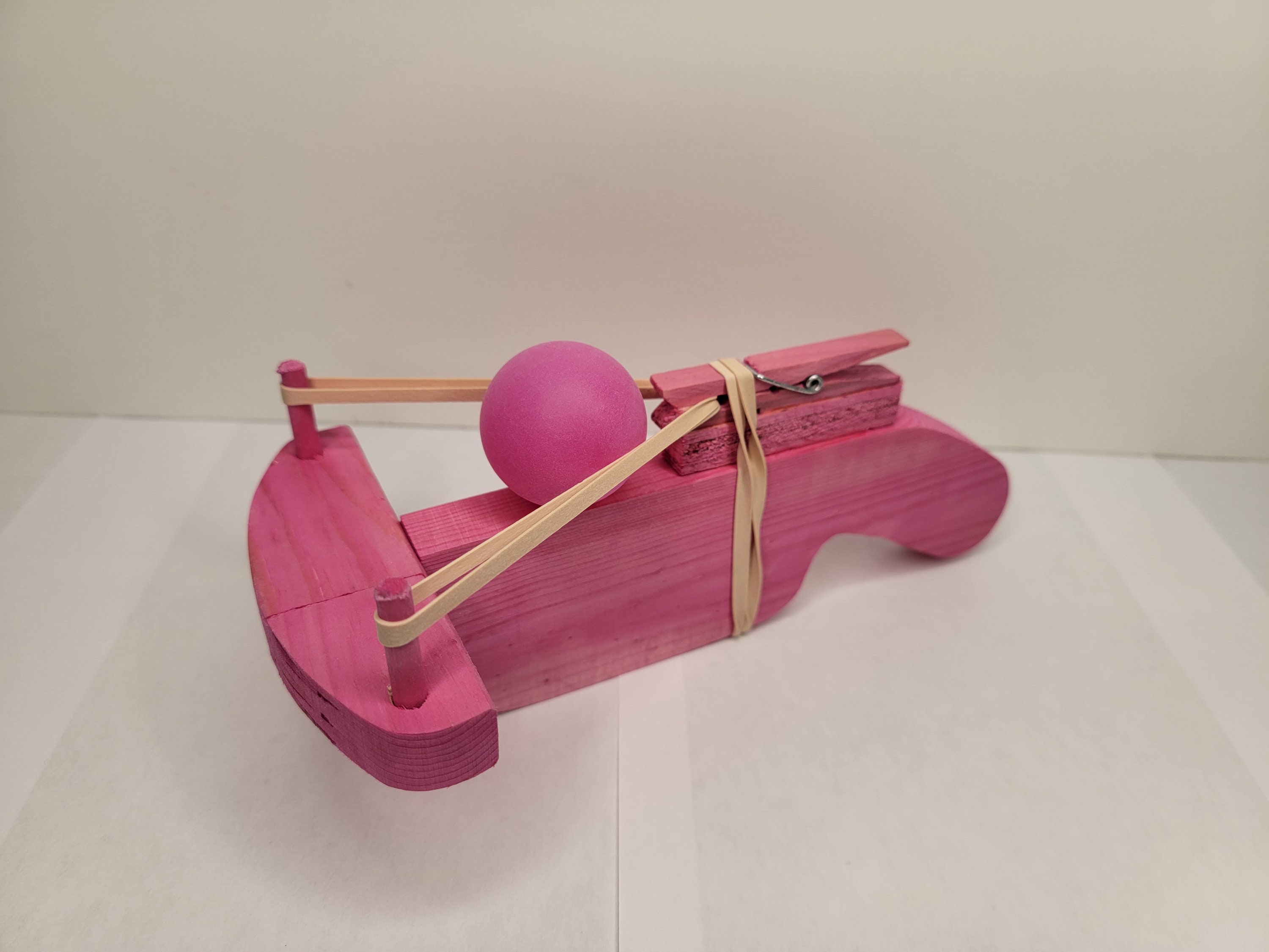 Toy Crossbow Handmade Wooden Kids ping Pong Gun,wood Gift for Kids,bow