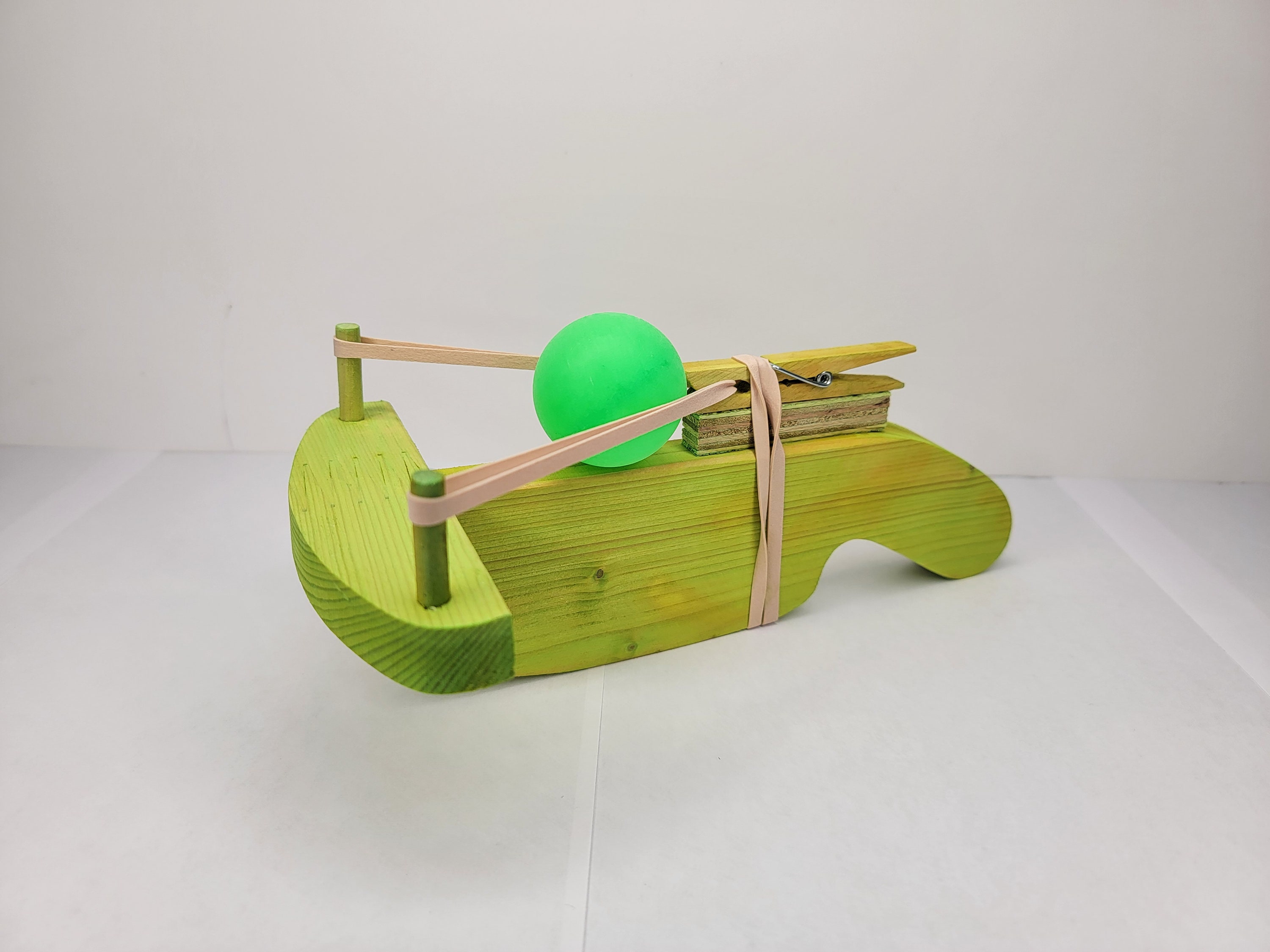 Toy Crossbow Handmade Wooden Kids ping Pong Gun,wood Gift for Kids,bow