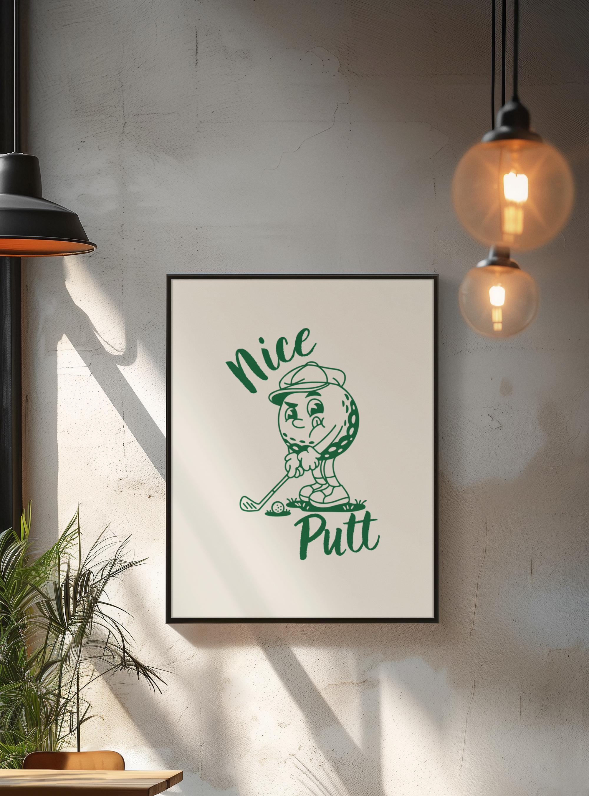 Nice Putt Golf Print - Etsy