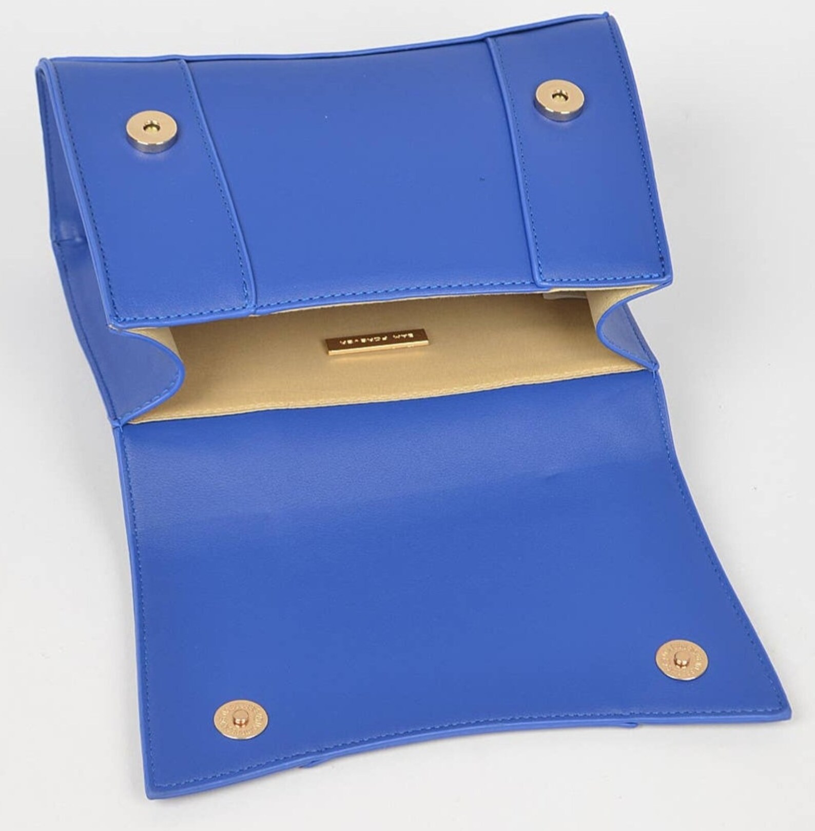 Pleated Faux Leather Top Handle Bag