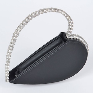 Heart Shaped Clutch w/ Rhinestone Handle (5 colors)