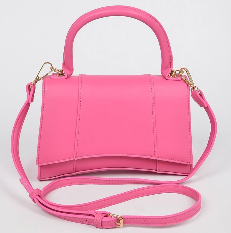 Faux Leather Top Handle Bag main image 0