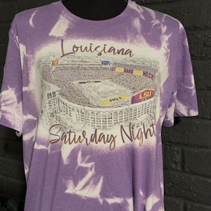 Death Valley LSU Football Stadium Graphic Bleached Tee