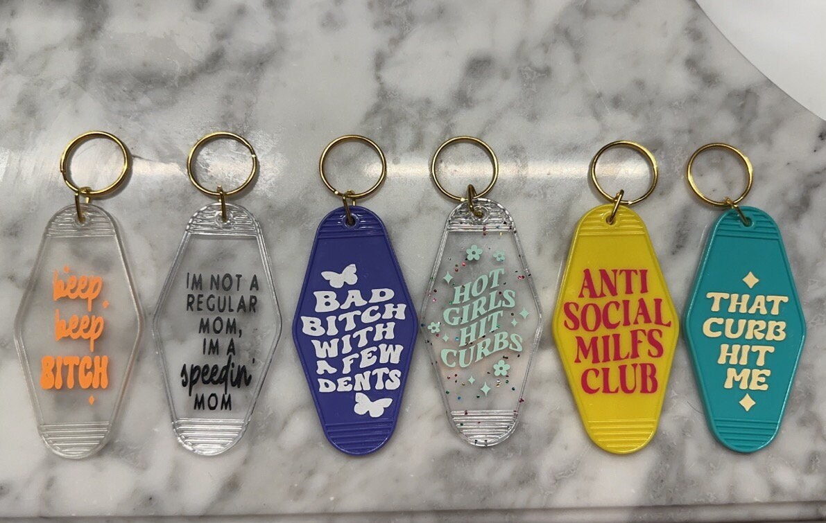 Funny Motel Keychains Etsy