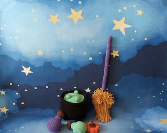 Amigurumi Halloween Cauldron & Potion Crochet Pattern (PDF)