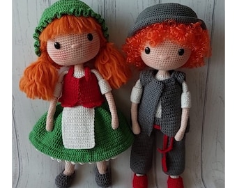 modèle de poupée au crochet, modèle de poupée amigurumi, modèle anglais pdf garçon au crochet, modèle anglais pdf garçon amigurumi, modèle 2 en 1