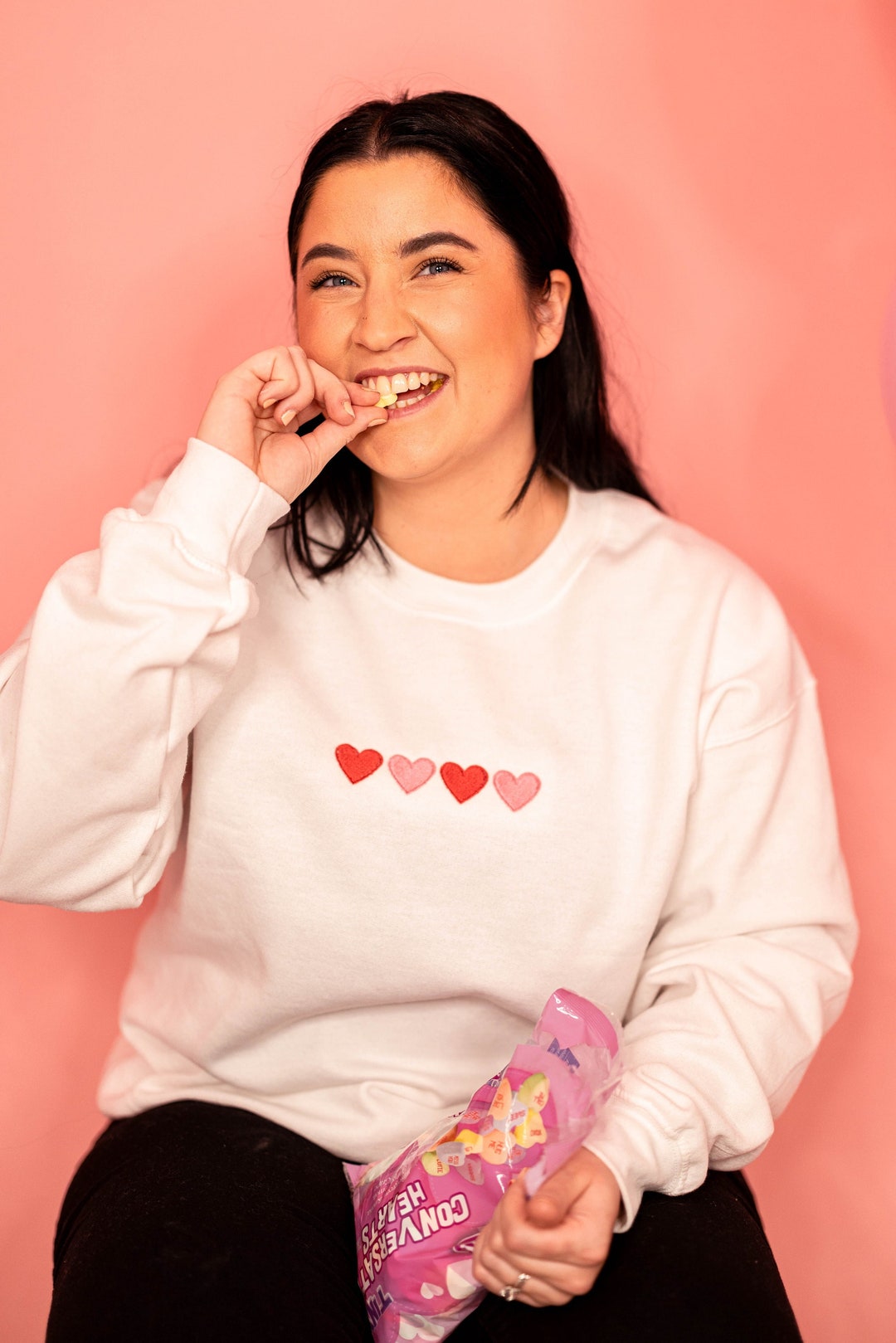 LIMITED VALENTINE'S DAY ANGEL X Embroidered Sweatshirt/Crewneck