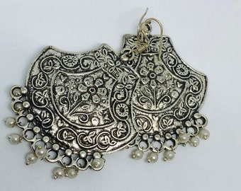 Women Oxidized Earrings, Party Wear Jewelry, Engagement Gift, Indian Women Jewelry, Boho Earrings, Women Gift, Proposal Earrings, Mom Gift