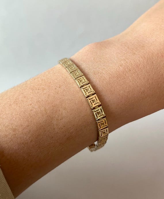 Solid 14k Gold Link Bracelet - image 2