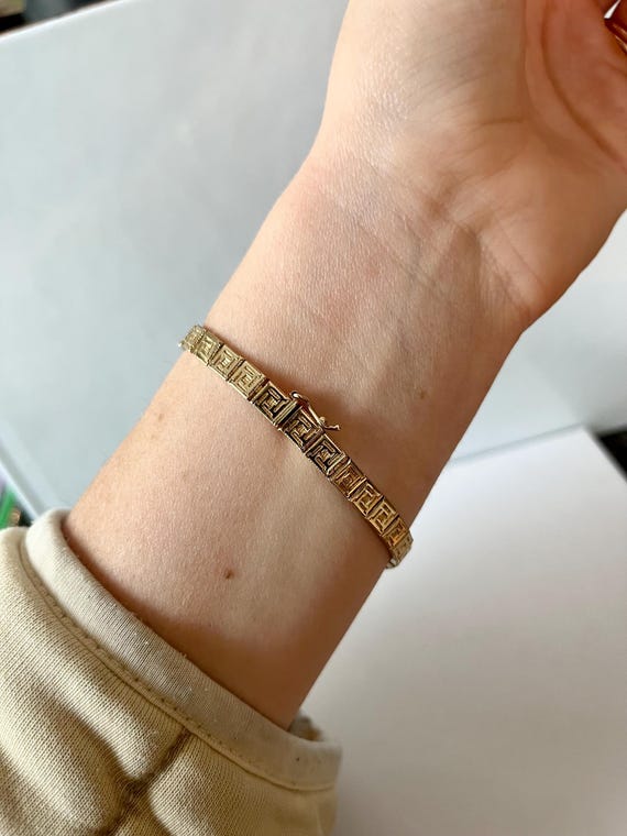 Solid 14k Gold Link Bracelet - image 3