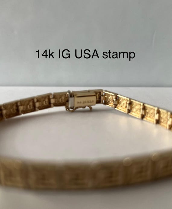 Solid 14k Gold Link Bracelet - image 4
