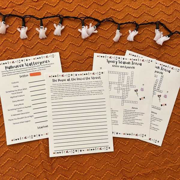 Halloween Activities and Worksheets for High School Students