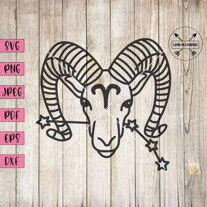 Ram svg, sterrenbeeld svg, sterrenbeeld vector, astrologie print, astrologie stickers, sterrenbeeld print, sterrenbeeld stickers, sterrenbeeld stickers, cricut svg